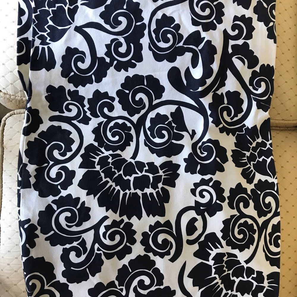 Tory Burch Floral Patterned blue and white skirt